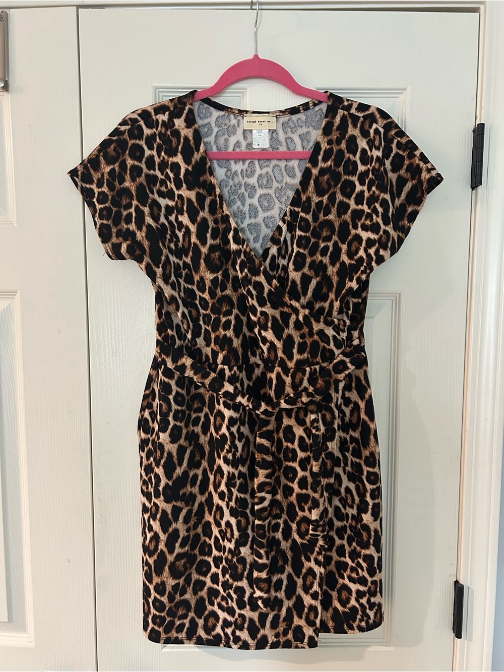 Leopard-Print Wrap Dress
